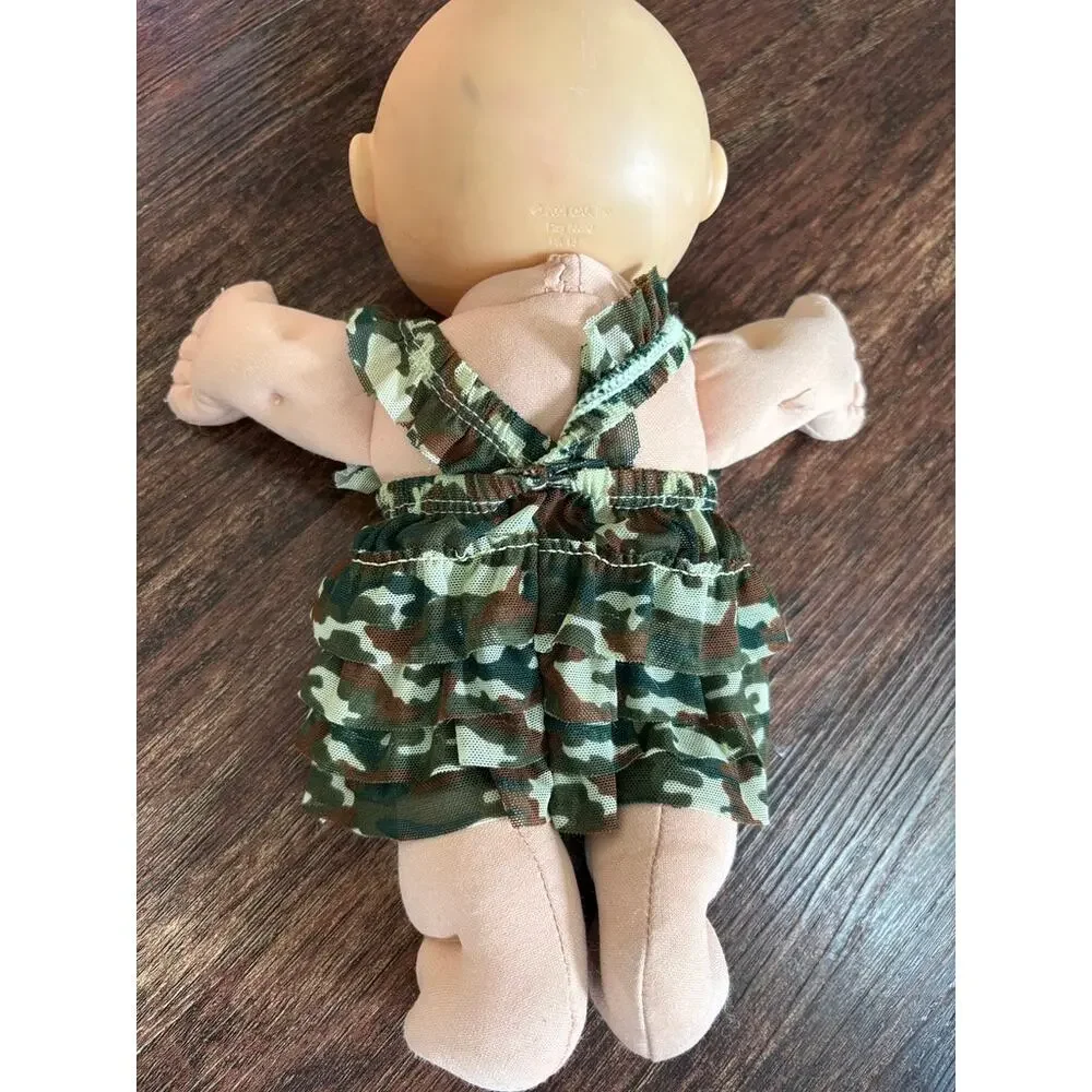 Cabbage Patch Kids Boy Doll Brown Hair Camo Overalls 2004 Play Along Vintage Toy